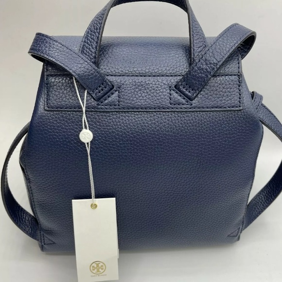Tory Burch Thea backpack Navy Mini Size Tassel - Picture 2 of 6